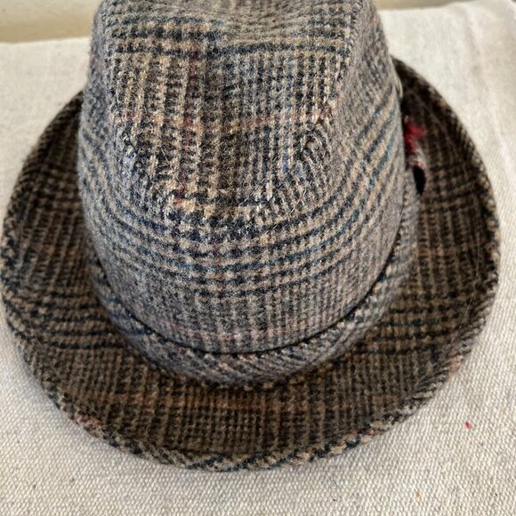 Stetson Men's Plaid Wool Felt Debonair Sophisticated Tweed Fedora Hat Sz 7 1/4" - Picture 4 of 12